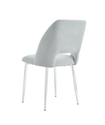 Chaise Ava Argent velours Gris clair votre restaurant rapide dans 