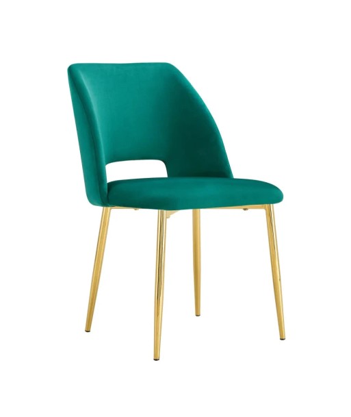 Chaise Ava Or velours Vert prix