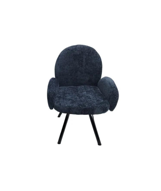 Chaise Mimi Noir Velours Bleu Amélioration de cerveau avec